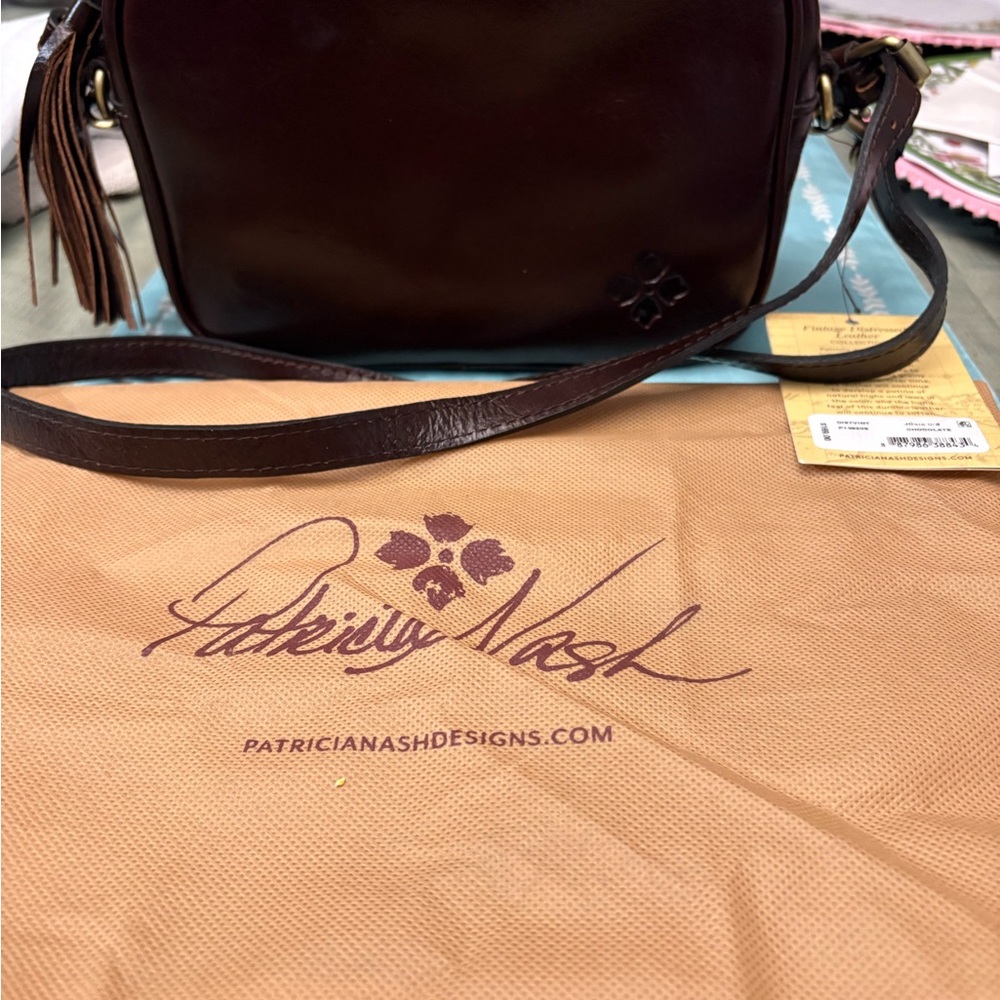 Patricia Nash Brown Leather Crossbody Bag